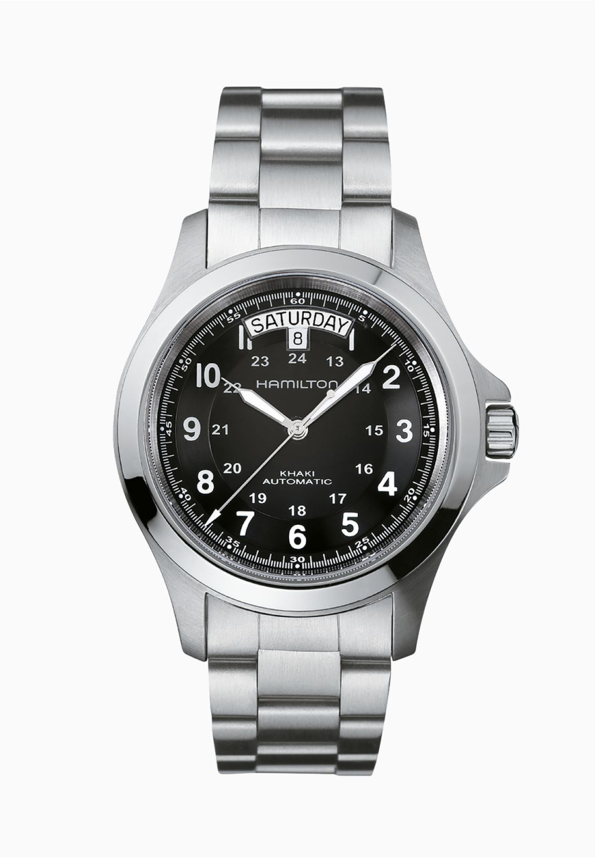 Khaki Field King Auto Hamilton H64455133 pas cher