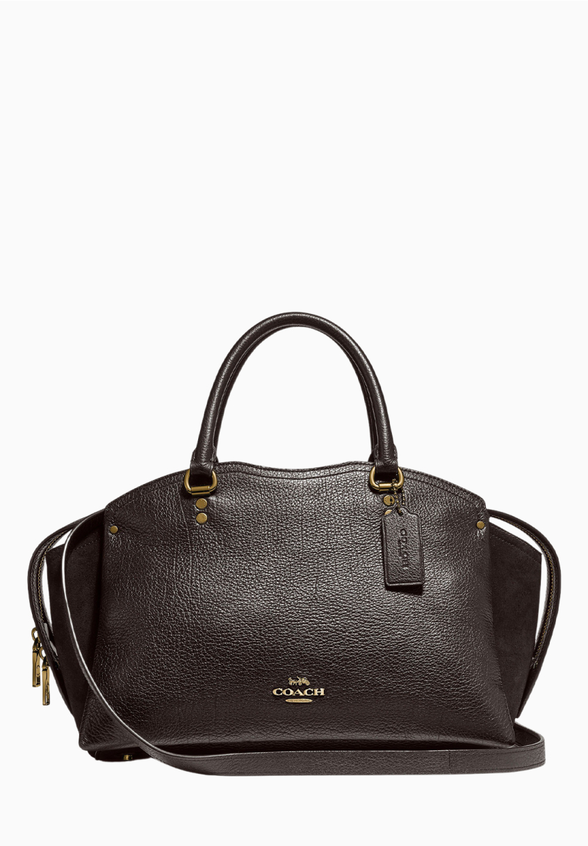 Sacoche Coach Drew Cabas en cuir grainé avec bandouilère