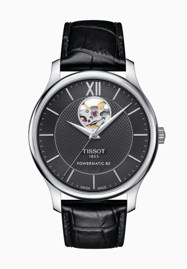 Tradition Powermatic 80 Open Heart Tissot T063.907.16.058.00 pas cher