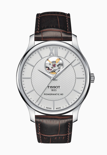 Tradition Powermatic 80 Open Heart Tissot T063.907.16.038.00 pas cher