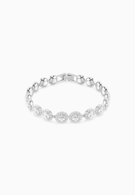 Bracelet Tennis Una Angelic Swarovski Blanc, Métal Rhodié pas cher