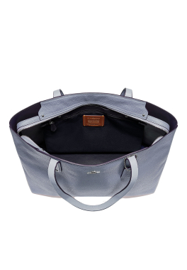 Cabas Central Coach Grand cabas en cuir avec fermeture zip pas cher