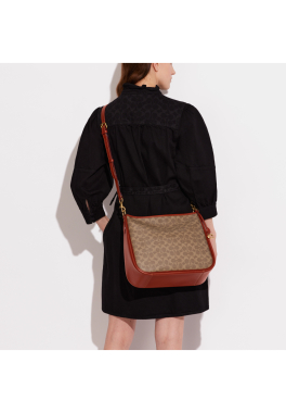 Cary en toile Signature Coach Sac à bandoulière pas cher