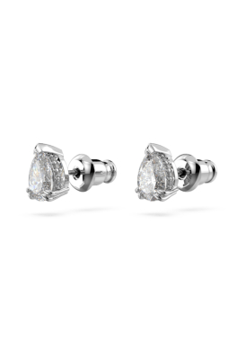 Clous d'oreilles Stilla Swarovski Blanc, métal rhodié pas cher