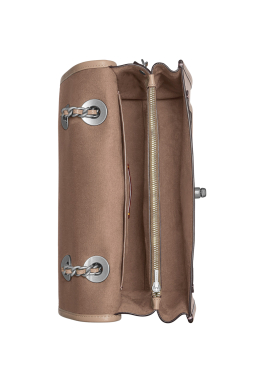 Coated Signature Soft Parker Shoulder Bag Coach Pochette avec fermoir en fleur et bandouilère pas cher