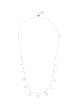 Collier Attract Pear Swarovski Blanc, Métal Rhodié pas cher