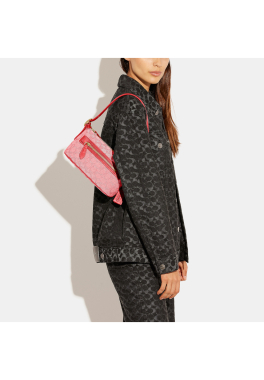 Demi Bag In Signature Jacquard Coach Sac pas cher
