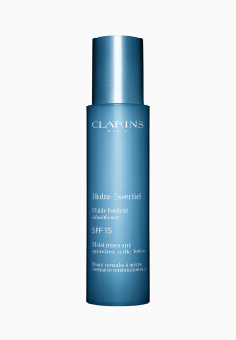 Fluide Fondant Désaltérant Spf15 Clarins Hydra-Essentiel - Peaux normales à mixtes pas cher