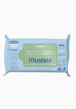 Lingettes nettoyantes à l'avocat Bio Mustela Paquet de 60 lingettes pas cher
