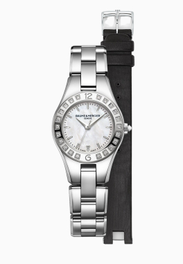 Linea 10078 Baume & Mercier Montre à quartz sertie de diamants pas cher