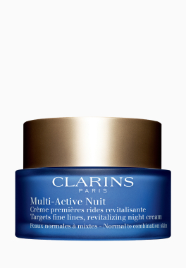 Crème Premières Rides Revitalisante Clarins Multi-Active Nuit - Peaux normales à mixtes pas cher