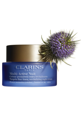 Crème Premières Rides Revitalisante Clarins Multi-Active Nuit - Peaux normales à sèches pas cher