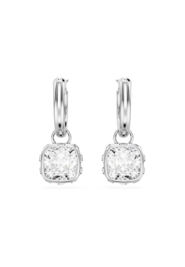 Pendants d'oreilles Chroma Swarovski Blanc, Métal Rhodié pas cher