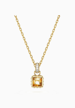 Pendentif Chroma Swarovski Jaune, Métal Doré pas cher