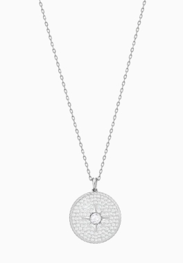 Pendentif Loquet Swarovski Métal Rhodié pas cher