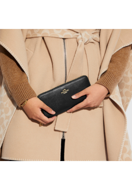 Portefeuille Slim Accordéon Zip Coach Portefeuille pas cher