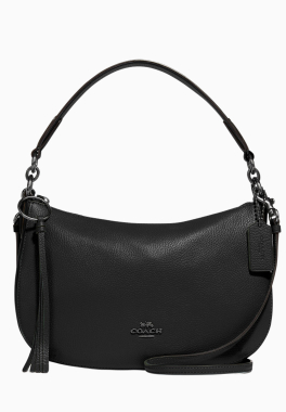 Sac Bandoulière Sutton Coach Sac à main en cuir galet poli avec bandoulière pas cher