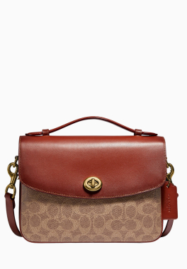 Sac Cassie Coach Sac porté épaule en cuir lisse pas cher