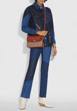 Sac Cassie Coach Sac porté épaule en cuir lisse pas cher