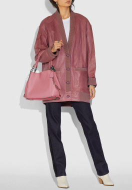 Sac Dalton 28 Coach Grand sac à bandouilère en cuir galet poli pas cher