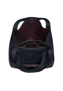 Sac Hobo Coach Sac fourre-tout en cuir de vache et fermeture bidirectionnelle pas cher