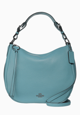 Sac Hobo Sutton Coach Grand sac à main en cuir galet poli avec anse et bandoulière pas cher