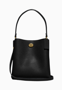 Sac seau Charlie 21 Coach Sac seau bandouillère amovible en cuir pas cher