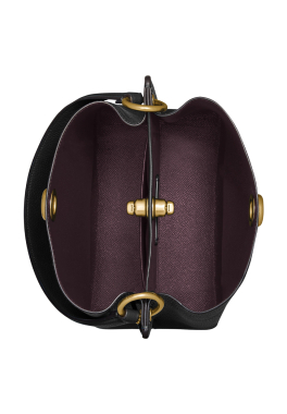 Sac seau Charlie 21 Coach Sac seau bandouillère amovible en cuir pas cher