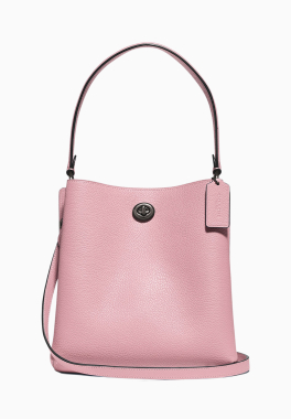 Sac seau Charlie 21 Coach Sac seau bandouillère amovible en cuir pas cher