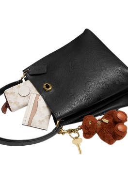 Sac seau Charlie Coach Sac seau léger en cuir galet poli  pas cher
