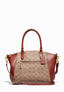 Sacoche Elise En Toile Exclusive Coach Sacoche simple rectangulaire en cuir galet poli pas cher
