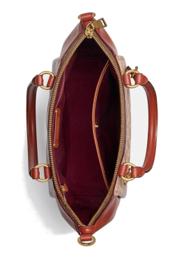 Sacoche Elise En Toile Exclusive Coach Sacoche simple rectangulaire en cuir galet poli pas cher