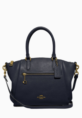 Sacoche Elise Coach Sacoche simple rectangulaire en cuir galet poli pas cher