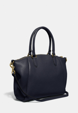 Sacoche Elise Coach Sacoche simple rectangulaire en cuir galet poli pas cher