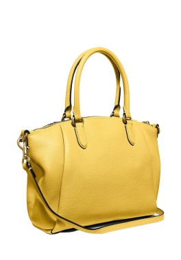 Sacoche Elise Coach Sacoche simple rectangulaire en cuir galet poli pas cher