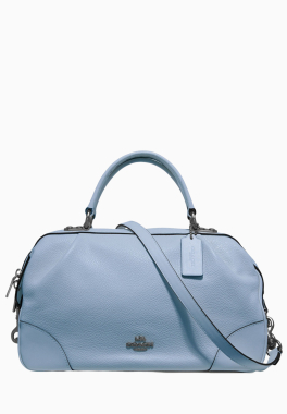 Sacoche Lane Coach Sacoche simple rectangulaire en cuir galet poli et cuir de veau raffiné pas cher