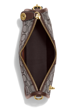 Swinger en Signature Jacquard  Coach Sac à bandoulière court pas cher