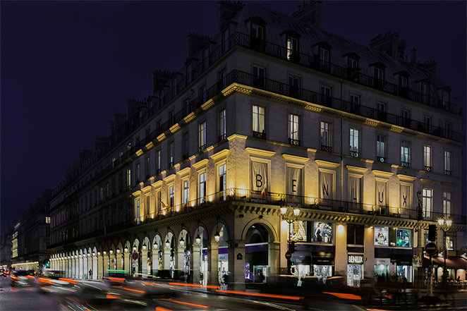 Photo du grand magasin BENLUX qui vend les plus grandes marques de luxe à Paris
