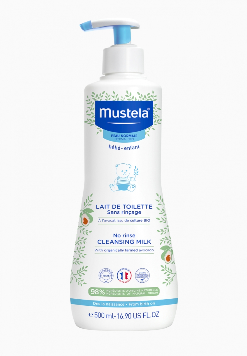 Lait de toilette sans rincage à l'Avocat BIO Mustela Lait de toilette Bébé pas cher