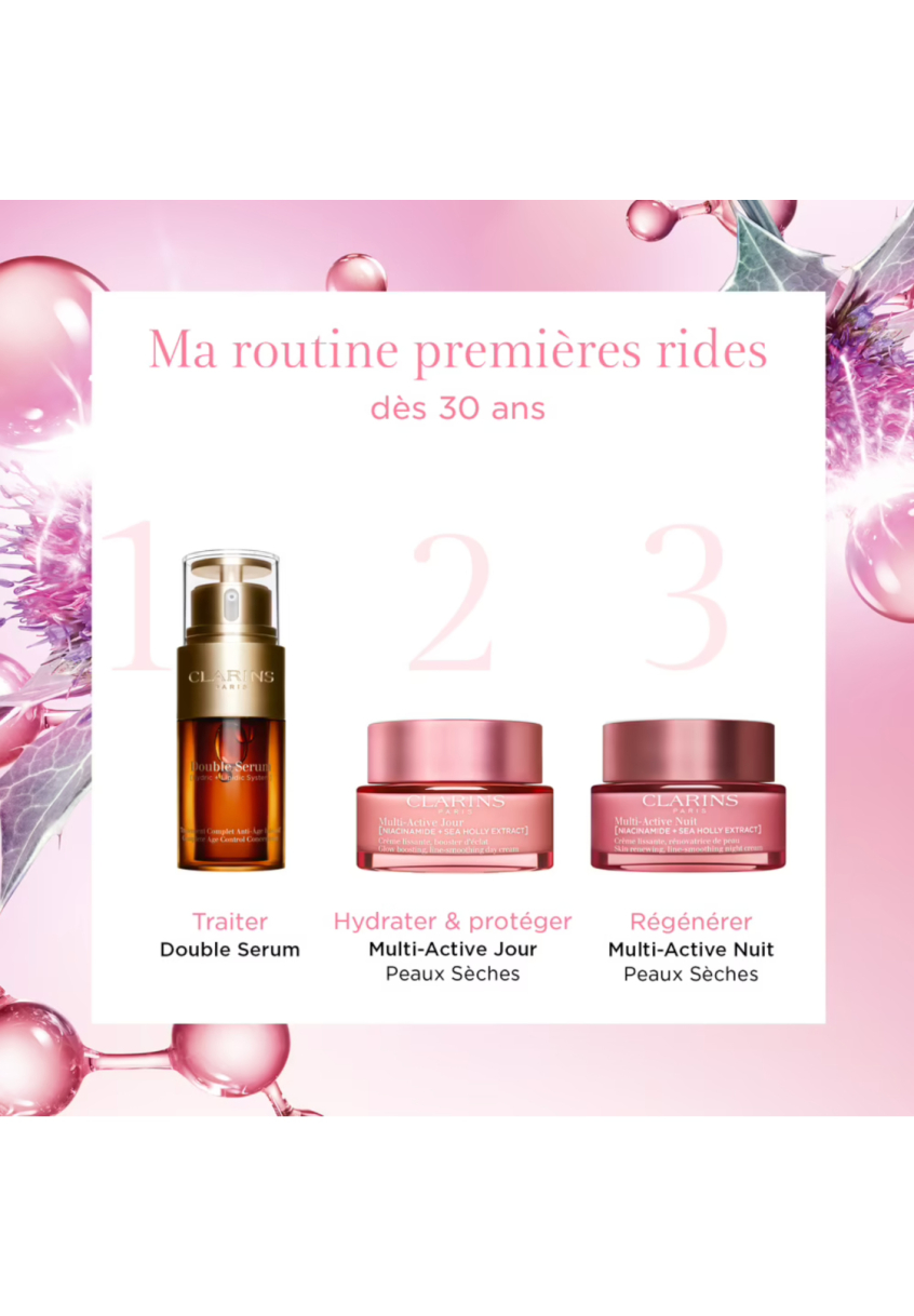 Multi-Active Nuit Clarins Crème lissante, rénovatrice de peau pas cher