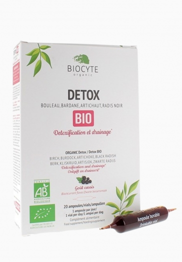 Detox Bio Biocyte Ampoules apportant Detoxification & Drainage
