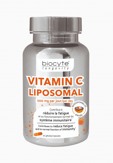 Vitamin C Liposomal Biocyte Contribue à réduire la fatigue et au fonctionnement du système immunitaire