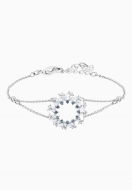 Bracelet Naeli Swarovski Blanc, Métal rhodié pas cher