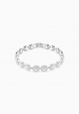 Bracelet Tennis Una Angelic Swarovski Blanc, Métal Rhodié pas cher