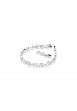 Bracelet Tennis Una Angelic Swarovski Blanc, Métal Rhodié pas cher