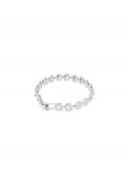 Bracelet Tennis Una Angelic Swarovski Blanc, Métal Rhodié pas cher