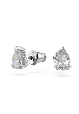 Clous d'oreilles Stilla Swarovski Blanc, métal rhodié pas cher