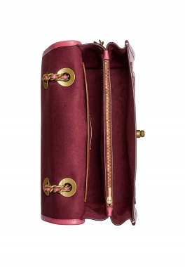 Coated Signature Soft Parker Shoulder Bag Coach Pochette avec fermoir en fleur et bandouilère pas cher