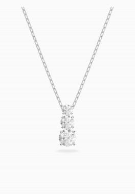 Pendentif Stilla Attract Swarovski Blanc, métal rhodié pas cher