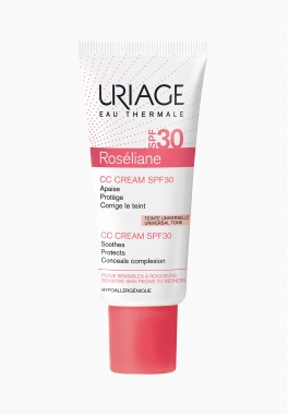 Roséliane CC Cream SPF30 Uriage Protège et corrige le teint pas cher
